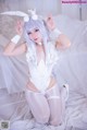 G44不会受伤 Cosplay 碧蓝航线 恶毒皮肤 懒懒的白兔